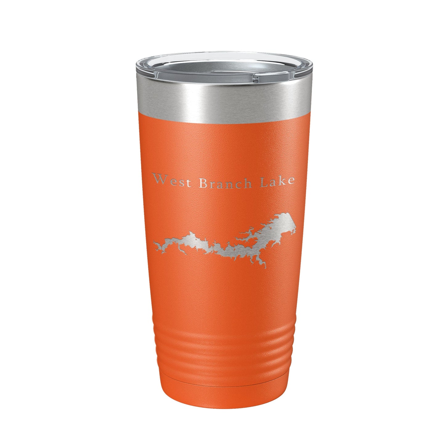 West Branch Lake Map Tumbler Travel Mug Insulated Laser Engraved Coffee Cup Ohio 20 oz-17