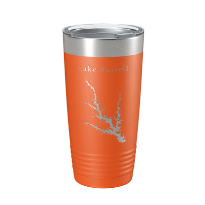 Lake Russell Map Tumbler Travel Mug Insulated Laser Engraved Coffee Cup Richard B. Georgia South Carolina 20 oz-17