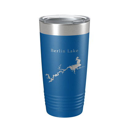Berlin Lake Map Tumbler Travel Mug Insulated Laser Engraved Coffee Cup Ohio 20 oz-6