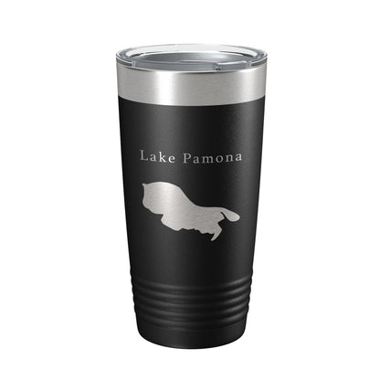 Lake Pamona Map Tumbler Travel Mug Insulated Laser Engraved Coffee Cup Georgia 20 oz-0