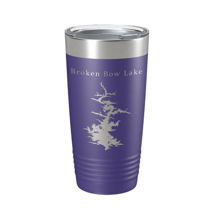 Broken Bow Lake Map Tumbler Travel Mug Insulated Laser Engraved Coffee Cup Oklahoma 20 oz-15