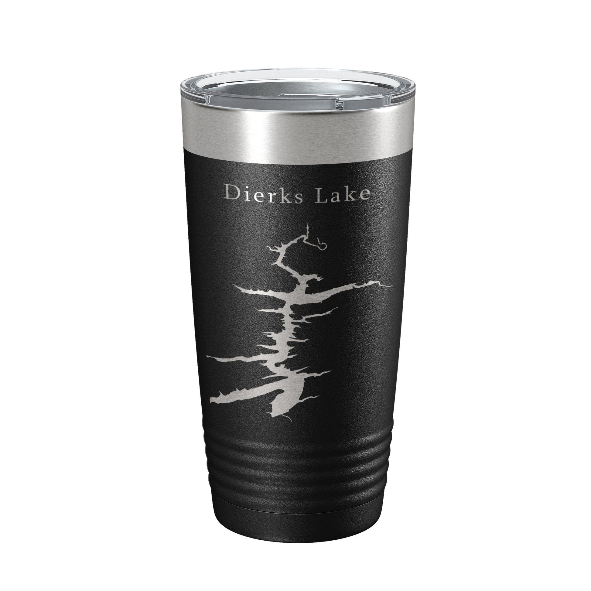 Dierks Lake Map Tumbler Travel Mug Insulated Laser Engraved Coffee Cup Arkansas 20 oz-0