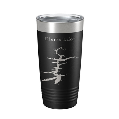 Dierks Lake Map Tumbler Travel Mug Insulated Laser Engraved Coffee Cup Arkansas 20 oz-5