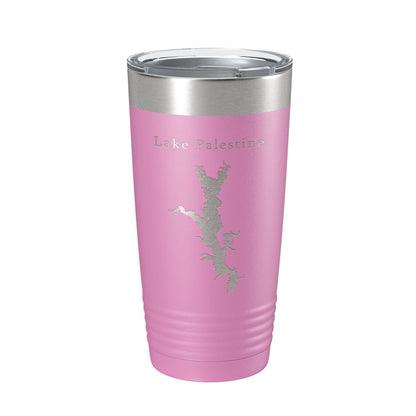 Lake Palestine Map Tumbler Travel Mug Insulated Laser Engraved Coffee Cup Texas 20 oz-14