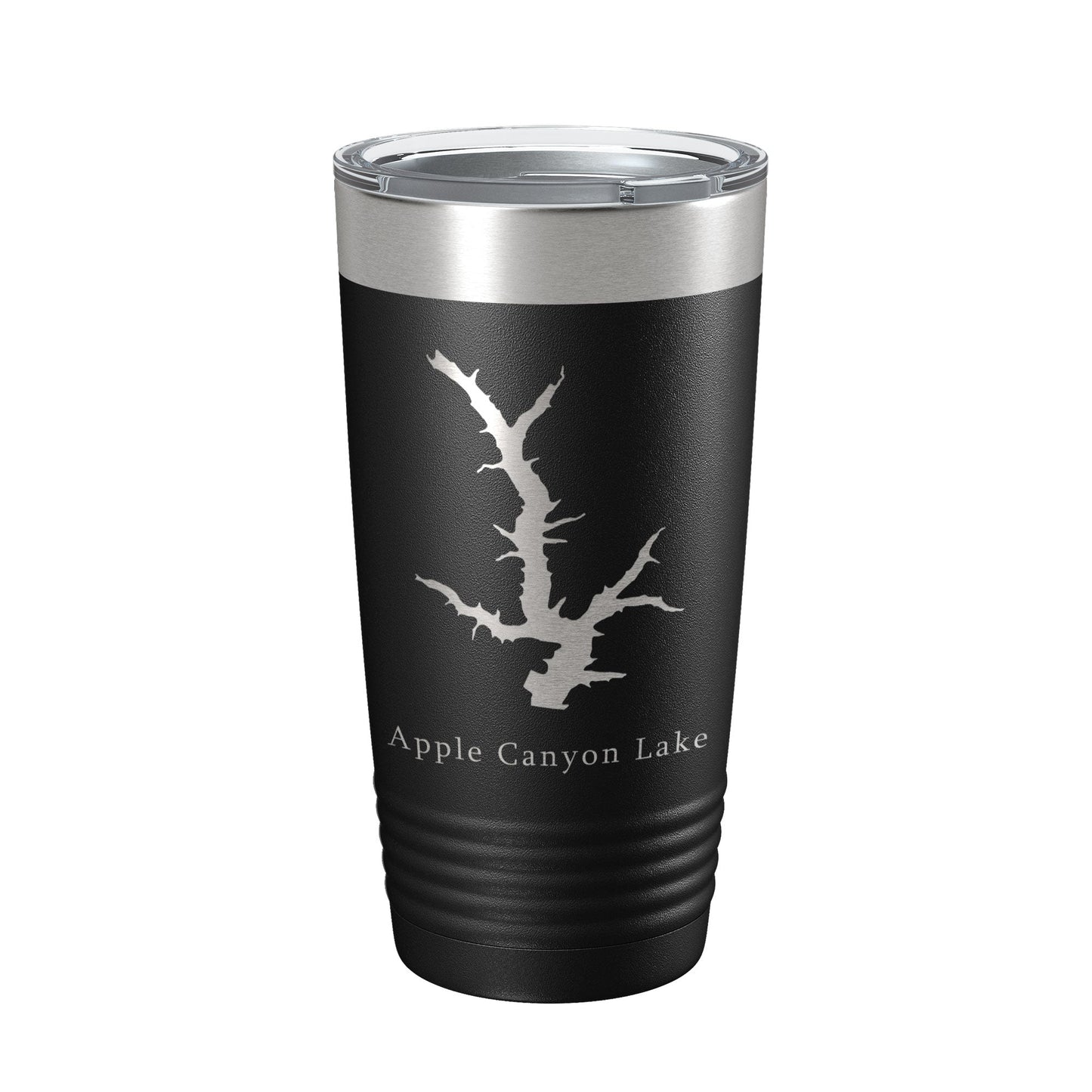 Apple Canyon Lake Map Tumbler Travel Mug Insulated Laser Engraved Coffee Cup Illinois 20 oz-0