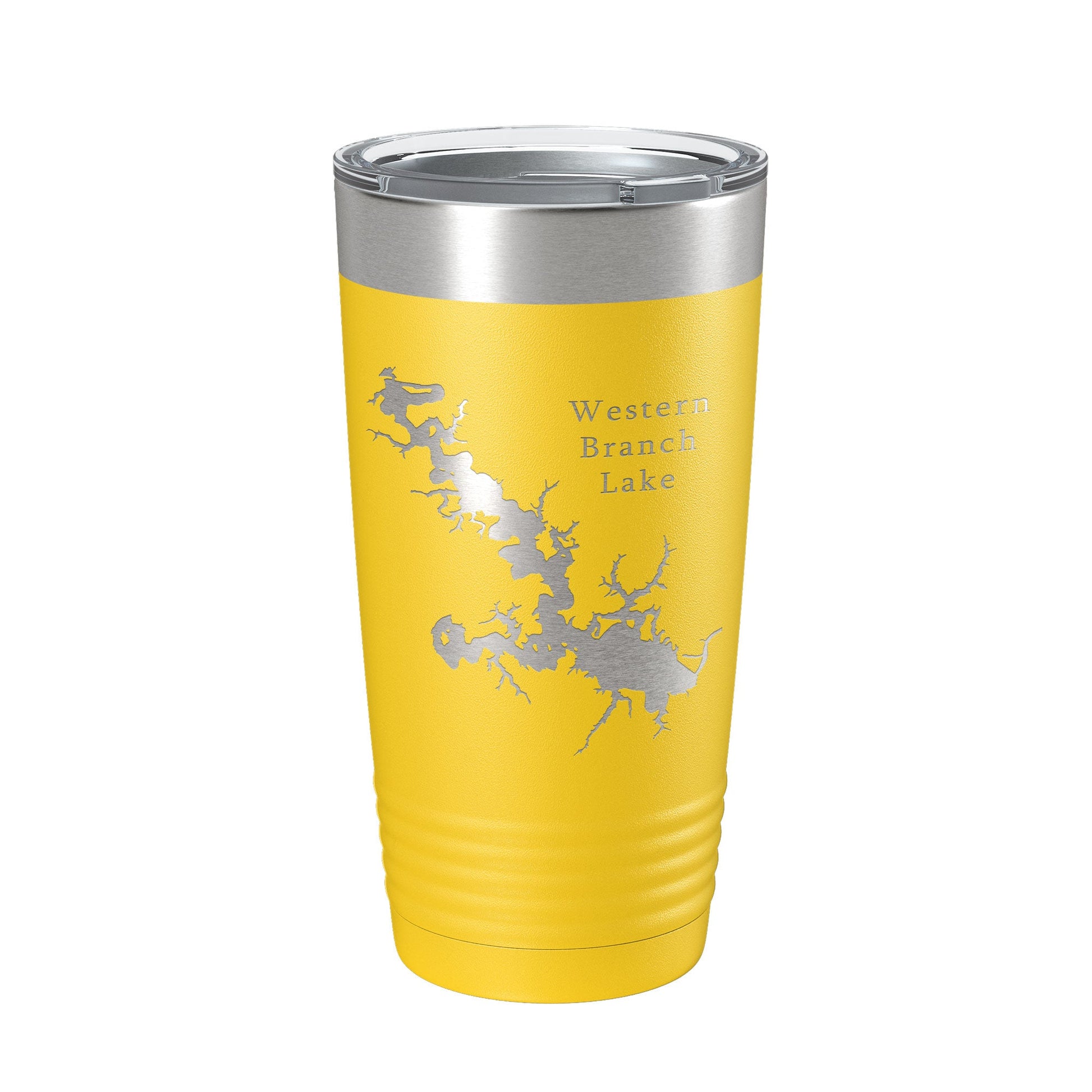 Western Branch Lake Reservoir Map Tumbler Travel Mug Insulated Laser Engraved Coffee Cup Suffolk Virginia 20 oz-4