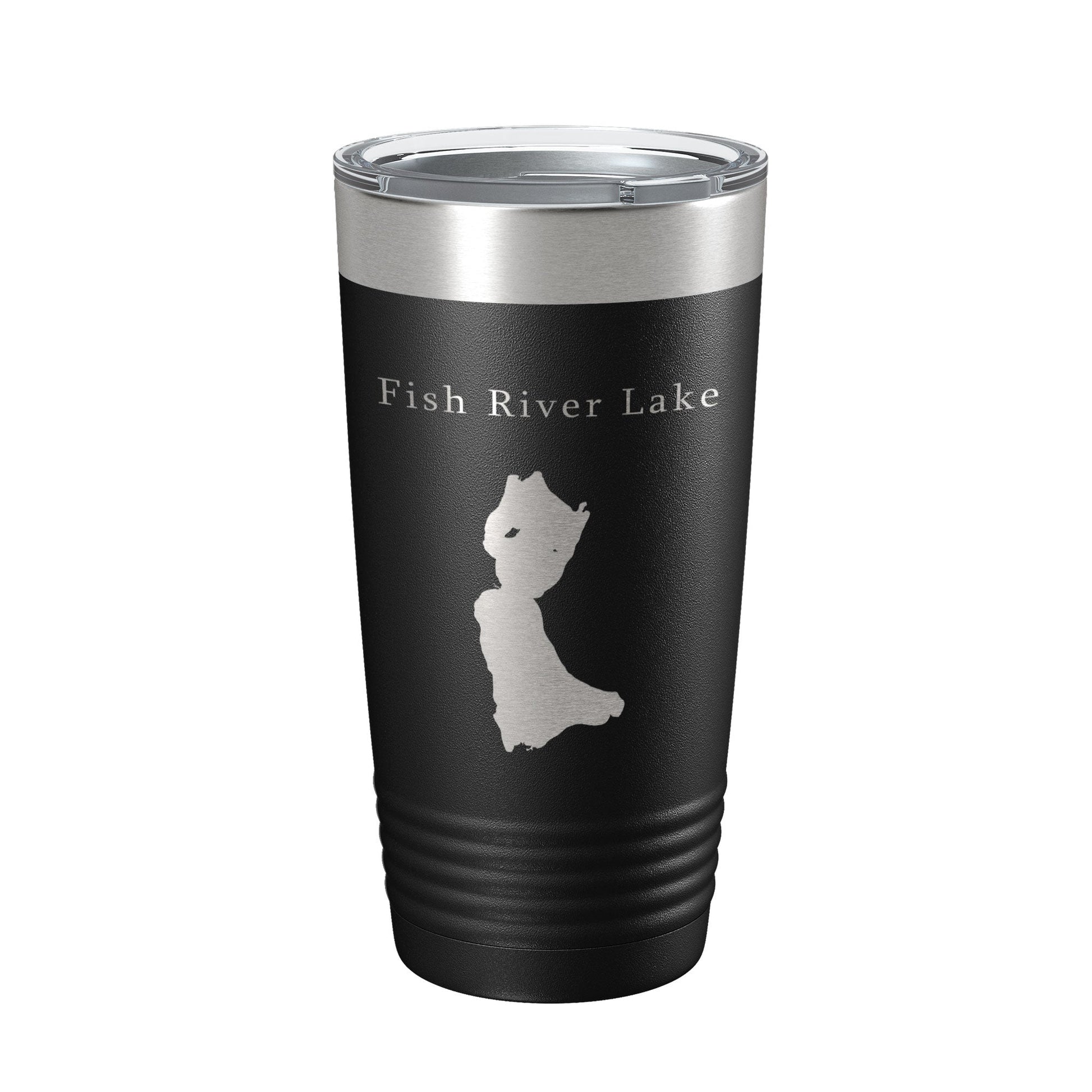 Fish River Lake Map Tumbler Travel Mug Insulated Laser Engraved Coffee Cup Maine 20 oz-5