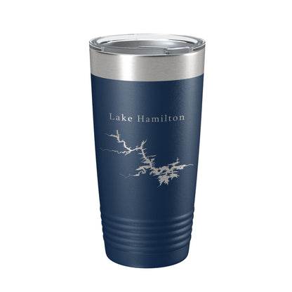 Lake Hamilton Map Tumbler Travel Mug Insulated Laser Engraved Coffee Cup Arkansas 20 oz-8