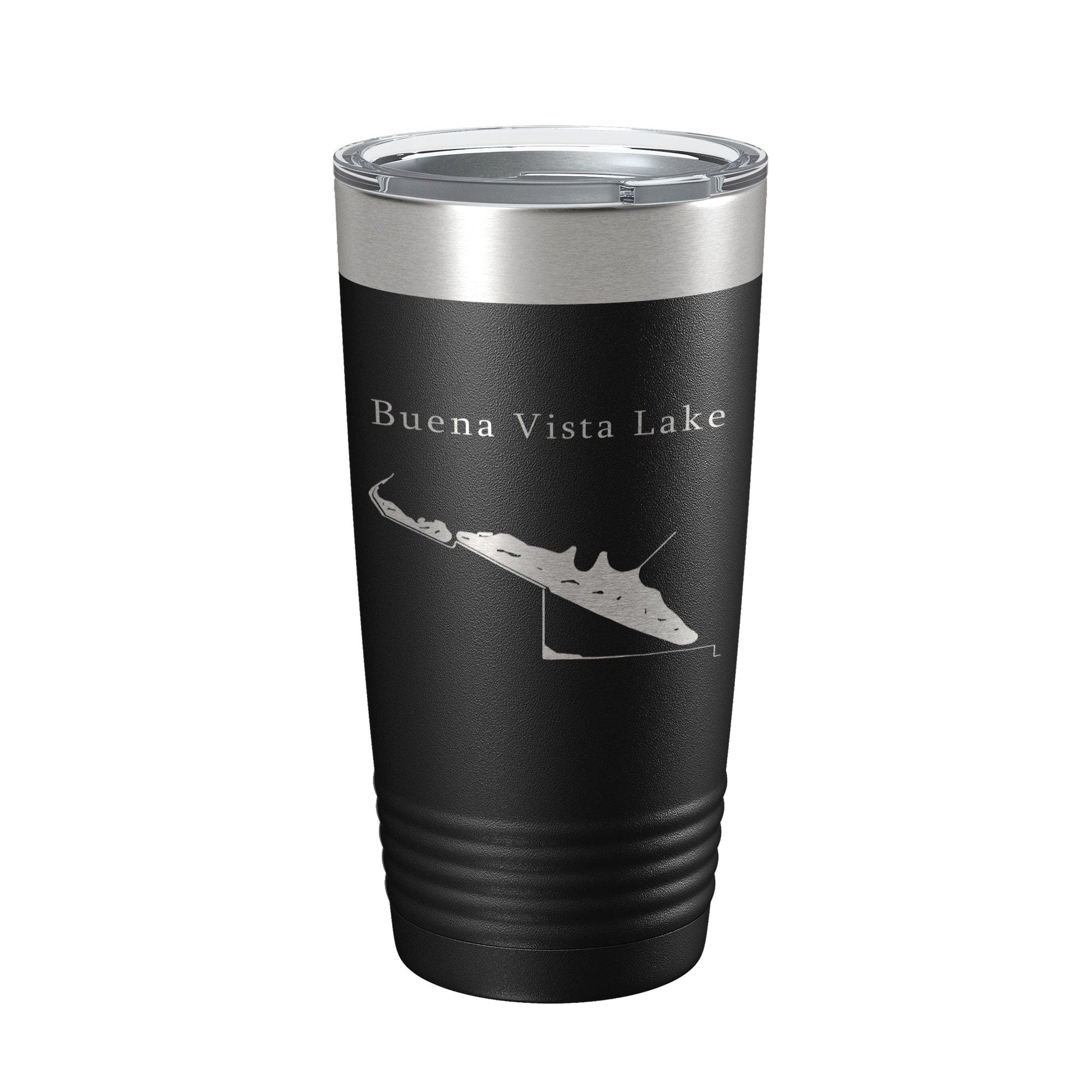 Buena Vista Lake Map Tumbler Travel Mug Insulated Laser Engraved Coffee Cup California 20 oz-0