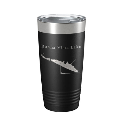 Buena Vista Lake Map Tumbler Travel Mug Insulated Laser Engraved Coffee Cup California 20 oz-5