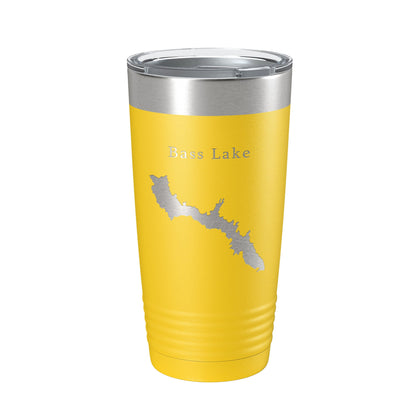 Bass Lake Map Tumbler Travel Mug Insulated Laser Engraved Coffee Cup California 20 oz-19