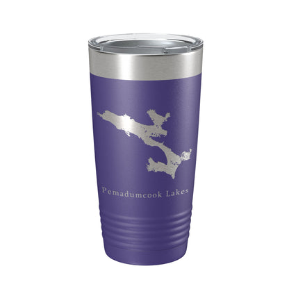 Pemadumcook Chain of Lakes Map Tumbler Travel Mug Insulated Laser Engraved Coffee Cup South Twin Ambajejus Maine 20 oz-15