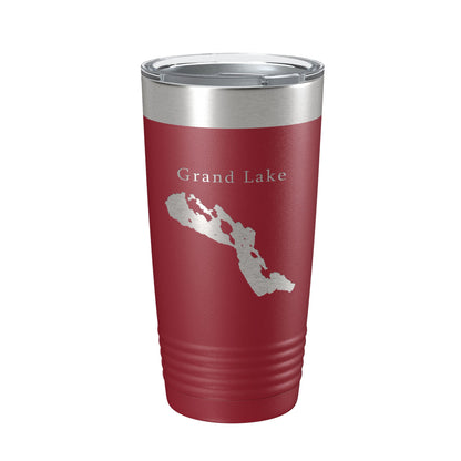 Grand Lake Map Tumbler Travel Mug Insulated Laser Engraved Coffee Cup Michigan 20 oz-18
