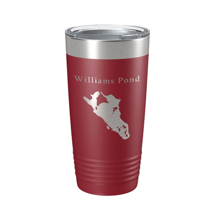 Williams Pond Tumbler Lake Map Travel Mug Insulated Laser Engraved Coffee Cup Connecticut 20 oz-18
