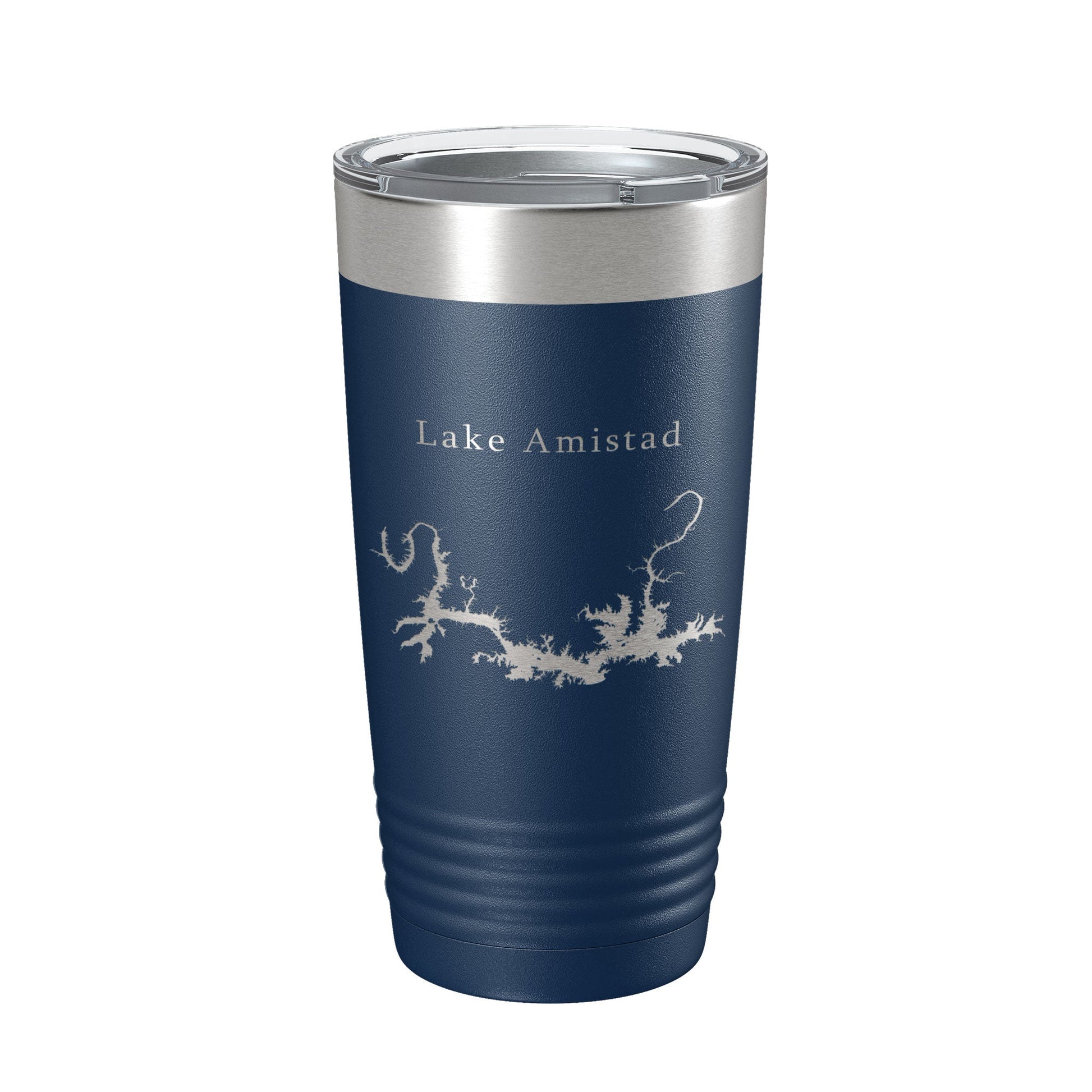 Lake Amistad Reservoir Map Tumbler Travel Mug Insulated Laser Engraved Coffee Cup Texas 20 oz-2