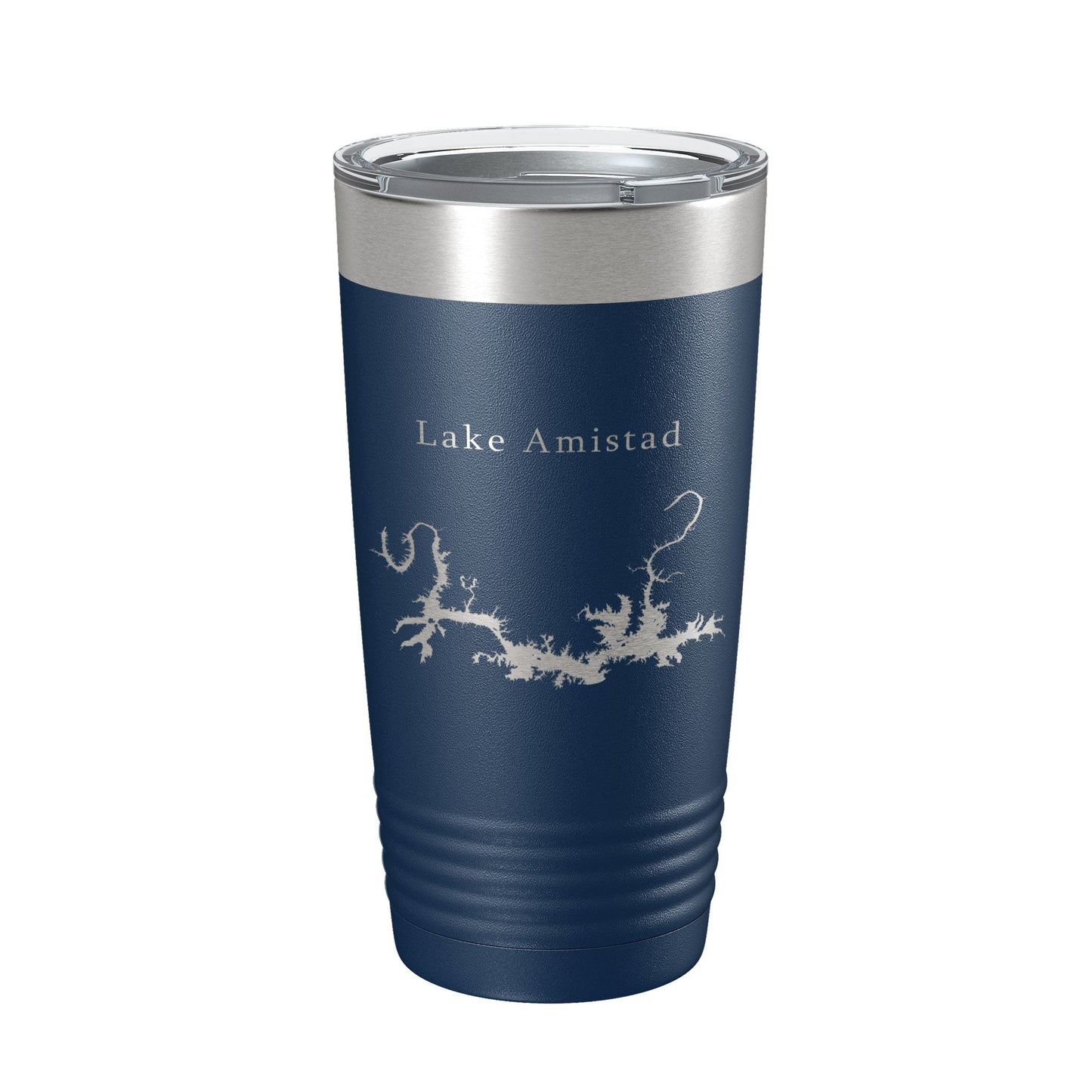 Lake Amistad Reservoir Map Tumbler Travel Mug Insulated Laser Engraved Coffee Cup Texas 20 oz-8