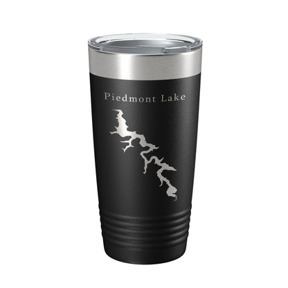 Piedmont Lake Map Tumbler Travel Mug Insulated Laser Engraved Coffee Cup Ohio 20 oz-0