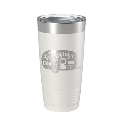 Happy Campers Tumbler RV Camping Travel Mug Gift Insulated Laser Engraved Coffee Cup Tent Outdoors 20 oz-7