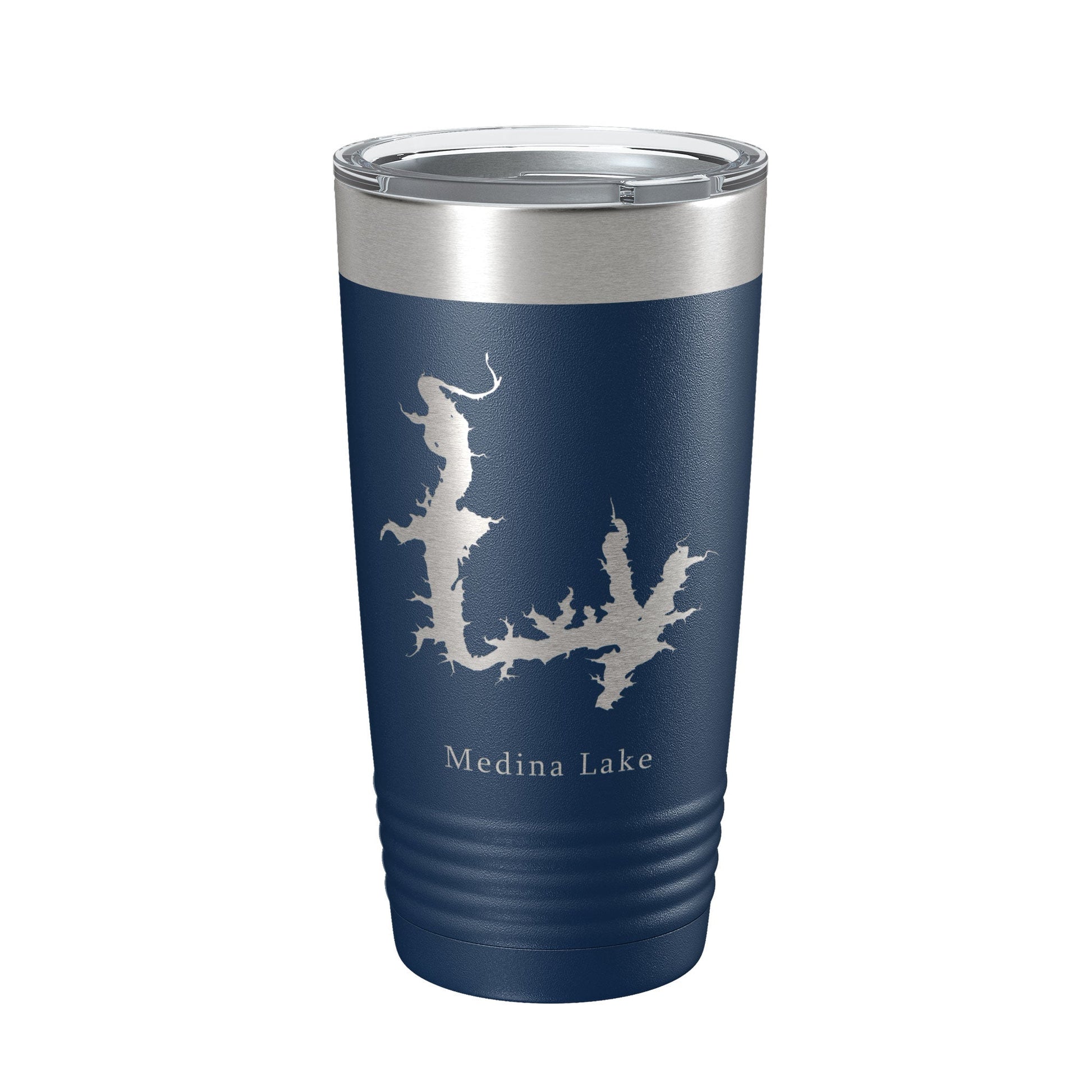 Medina Lake Map Tumbler Travel Mug Insulated Laser Engraved Coffee Cup Texas 20 oz-2