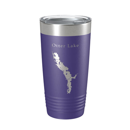 Otter Lake Map Tumbler Travel Mug Insulated Laser Engraved Coffee Cup Colburn Wisconsin 20 oz-15