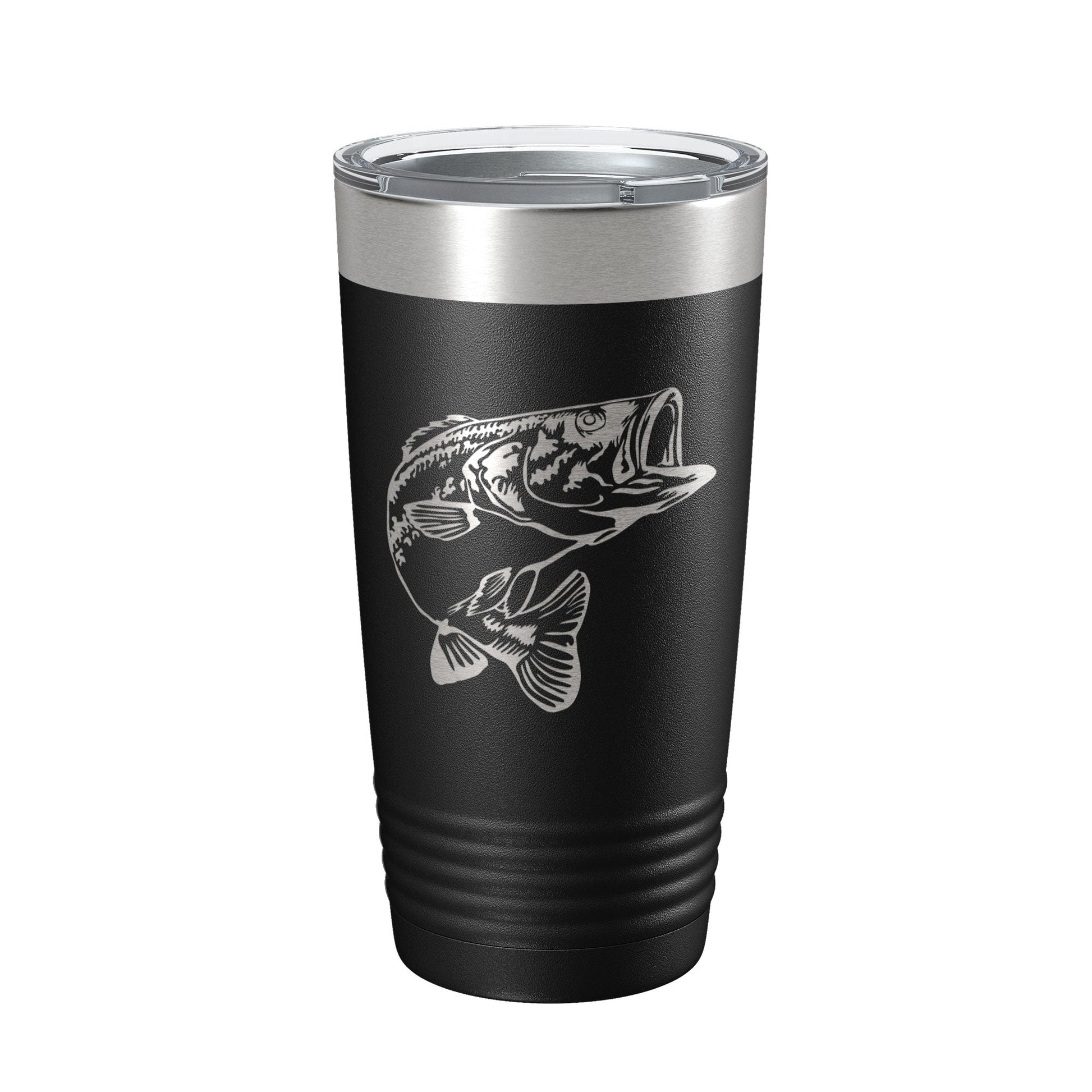 Bass Fishing Tumbler Angler Travel Mug Insulated Laser Engraved Coffee Cup Gift 20 oz-5