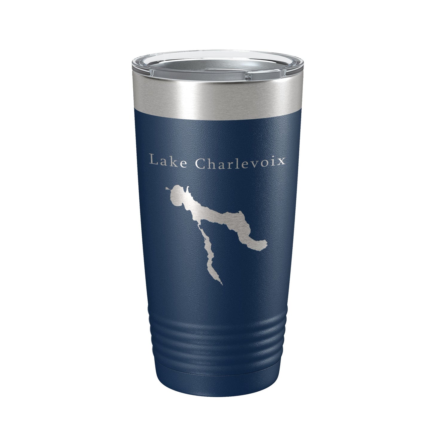 Lake Charlevoix Map Tumbler Travel Mug Insulated Laser Engraved Coffee Cup Michigan 20 oz-2
