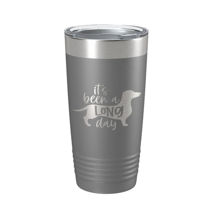 It Has Been A Long Day Tumbler Funny Dog Travel Mug Gift Insulated Laser Engraved Coffee Cup Dachshund Lover 20 oz-16