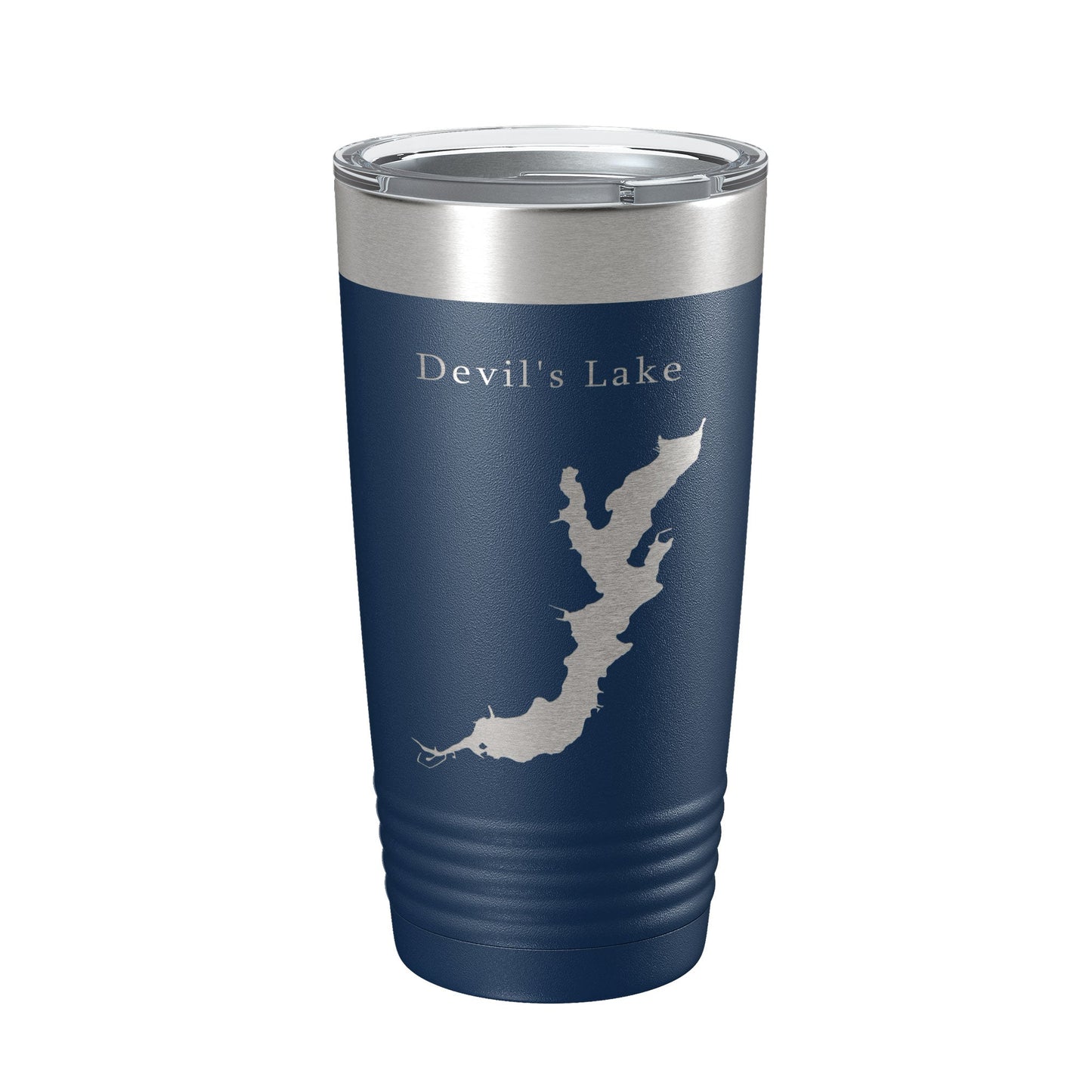 Devil's Lake Map Tumbler Travel Mug Insulated Laser Engraved Coffee Cup Oregon 20 oz-2