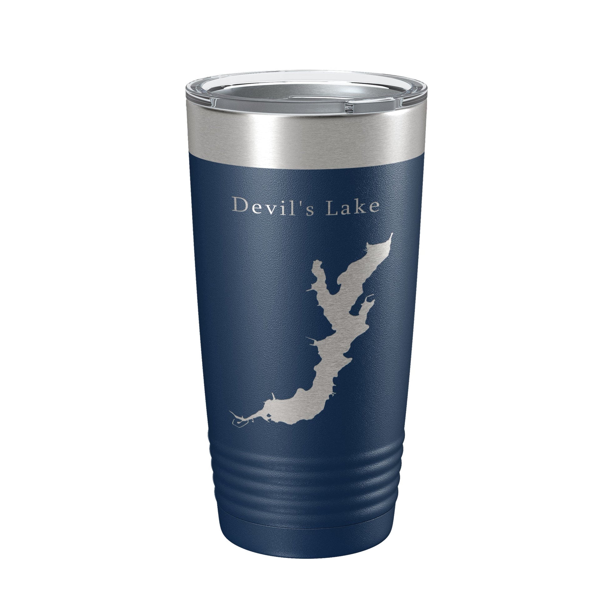 Devil's Lake Map Tumbler Travel Mug Insulated Laser Engraved Coffee Cup Oregon 20 oz-2