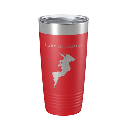 Lake Arlington Map Tumbler Travel Mug Insulated Laser Engraved Coffee Cup Texas 20 oz-10