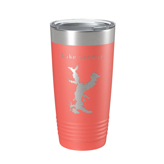 Lake Conway Map Tumbler Travel Mug Insulated Laser Engraved Coffee Cup Arkansas 20 oz-20