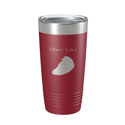 Silver Lake Map Tumbler Travel Mug Insulated Laser Engraved Coffee Cup Michigan 20 oz-18