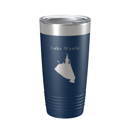 Lake Wyola Map Tumbler Travel Mug Insulated Laser Engraved Coffee Cup Massachusetts 20 oz-8