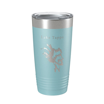 Lake Tapps Map Tumbler Travel Mug Insulated Laser Engraved Coffee Cup Washington 20 oz-13