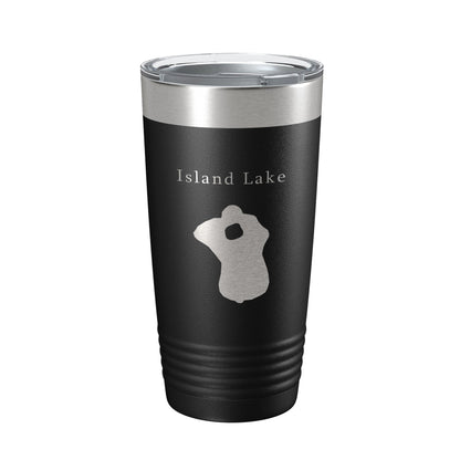 Island Lake Map Tumbler Travel Mug Insulated Laser Engraved Coffee Cup Florida 20 oz-5