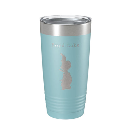 Boyd Lake Map Tumbler Travel Mug Insulated Laser Engraved Coffee Cup Colorado 20 oz-13