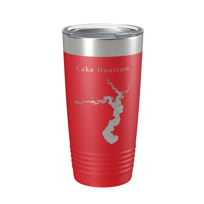 Lake Houston Map Tumbler Travel Mug Insulated Laser Engraved Coffee Cup Texas 20 oz-10