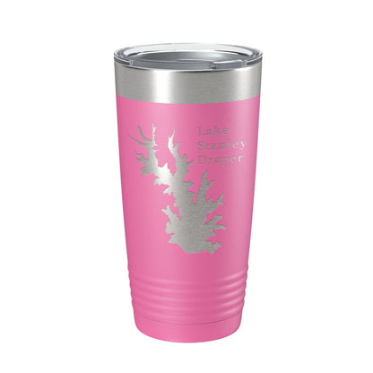 Lake Stanley Draper Map Tumbler Travel Mug Insulated Laser Engraved Coffee Cup Oklahoma 20 oz-11