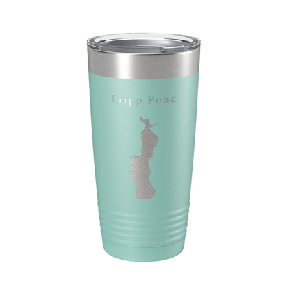 Tripp Pond Tumbler Lake Map Travel Mug Insulated Laser Engraved Coffee Cup Maine 20 oz-12