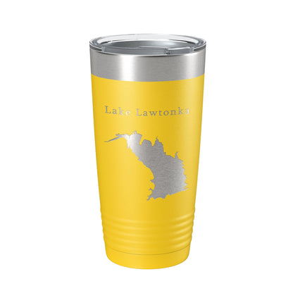 Lake Lawtonka Map Tumbler Travel Mug Insulated Laser Engraved Coffee Cup Oklahoma 20 oz-4