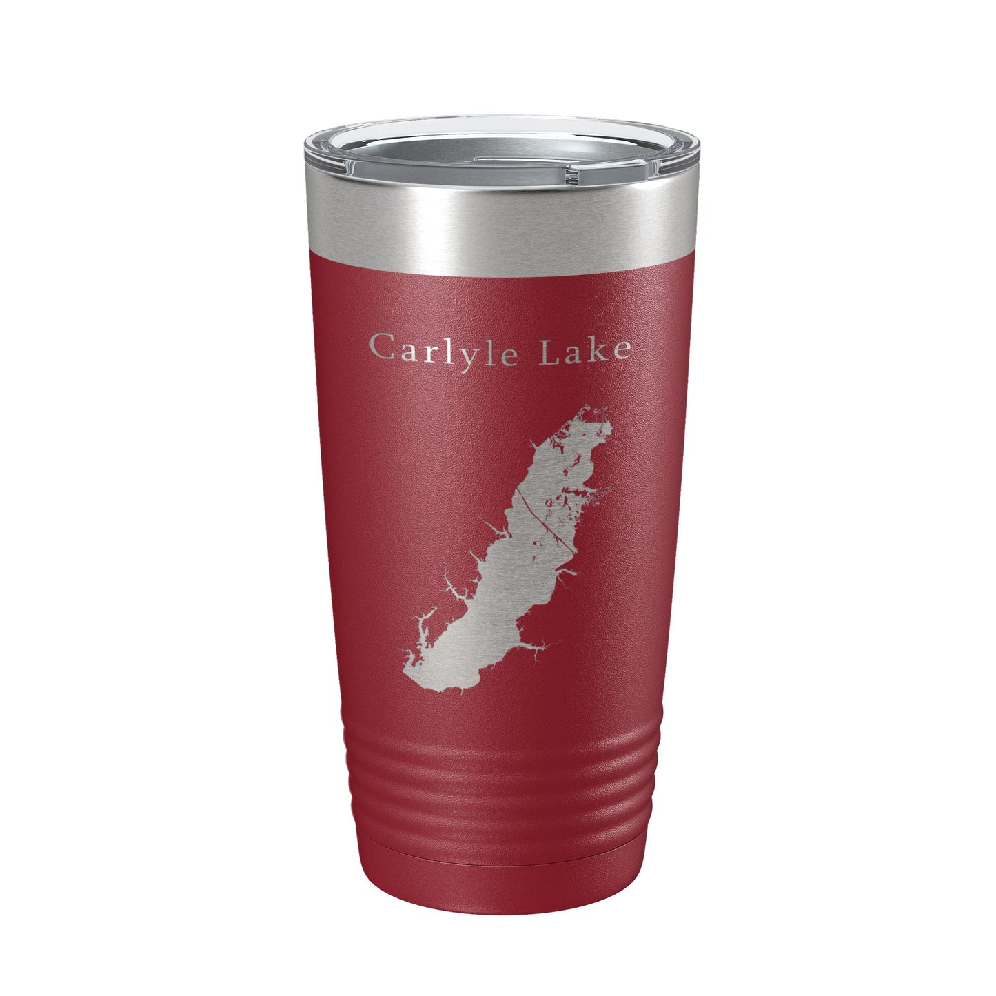 Carlyle Lake Map Tumbler Travel Mug Insulated Laser Engraved Coffee Cup Illinois 20 oz-18