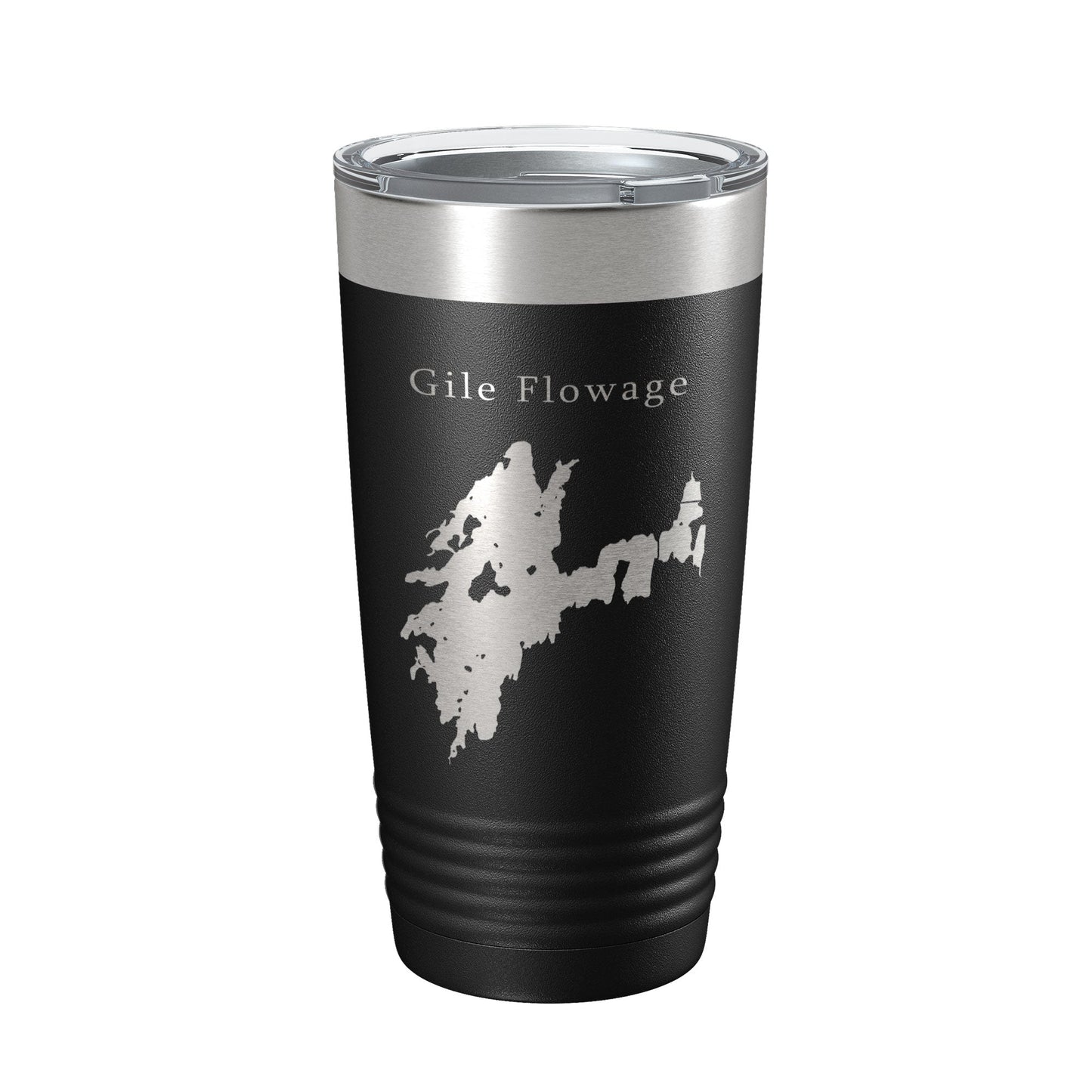 Gile Flowage Tumbler Lake Map Travel Mug Insulated Laser Engraved Coffee Cup Wisconsin 20 oz-5