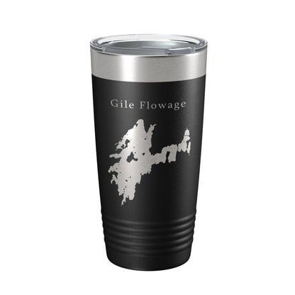 Gile Flowage Tumbler Lake Map Travel Mug Insulated Laser Engraved Coffee Cup Wisconsin 20 oz-5