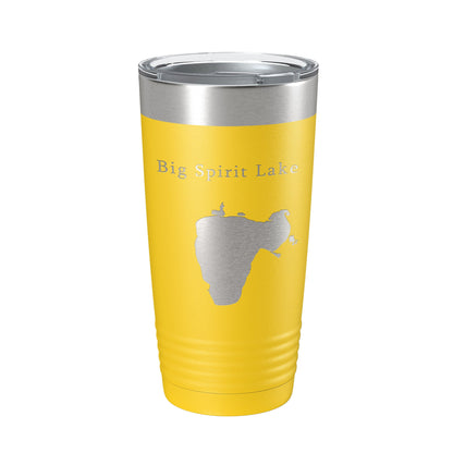 Big Spirit Lake Map Tumbler Travel Mug Insulated Laser Engraved Coffee Cup Iowa Minnesota 20 oz-19