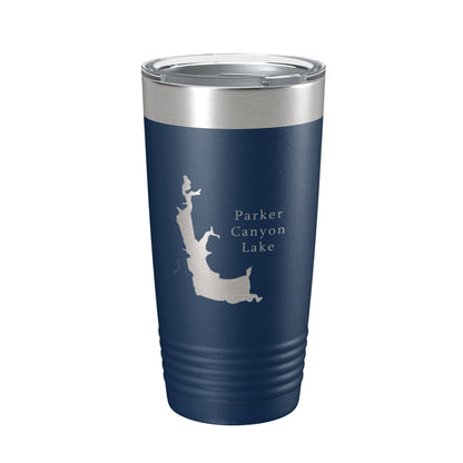 Parker Canyon Lake Map Tumbler Travel Mug Insulated Laser Engraved Coffee Cup Arizona 20 oz-2