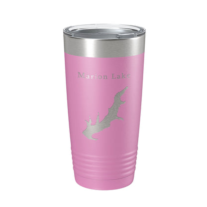 Marion Lake Map Tumbler Travel Mug Insulated Laser Engraved Coffee Cup Kansas 20 oz-14