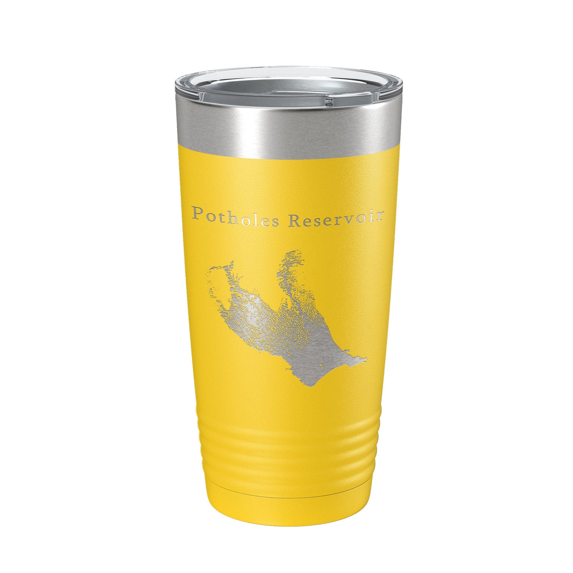 Potholes Reservoir Tumbler Lake Map Travel Mug Insulated Laser Engraved Coffee Cup Washington 20 oz-4
