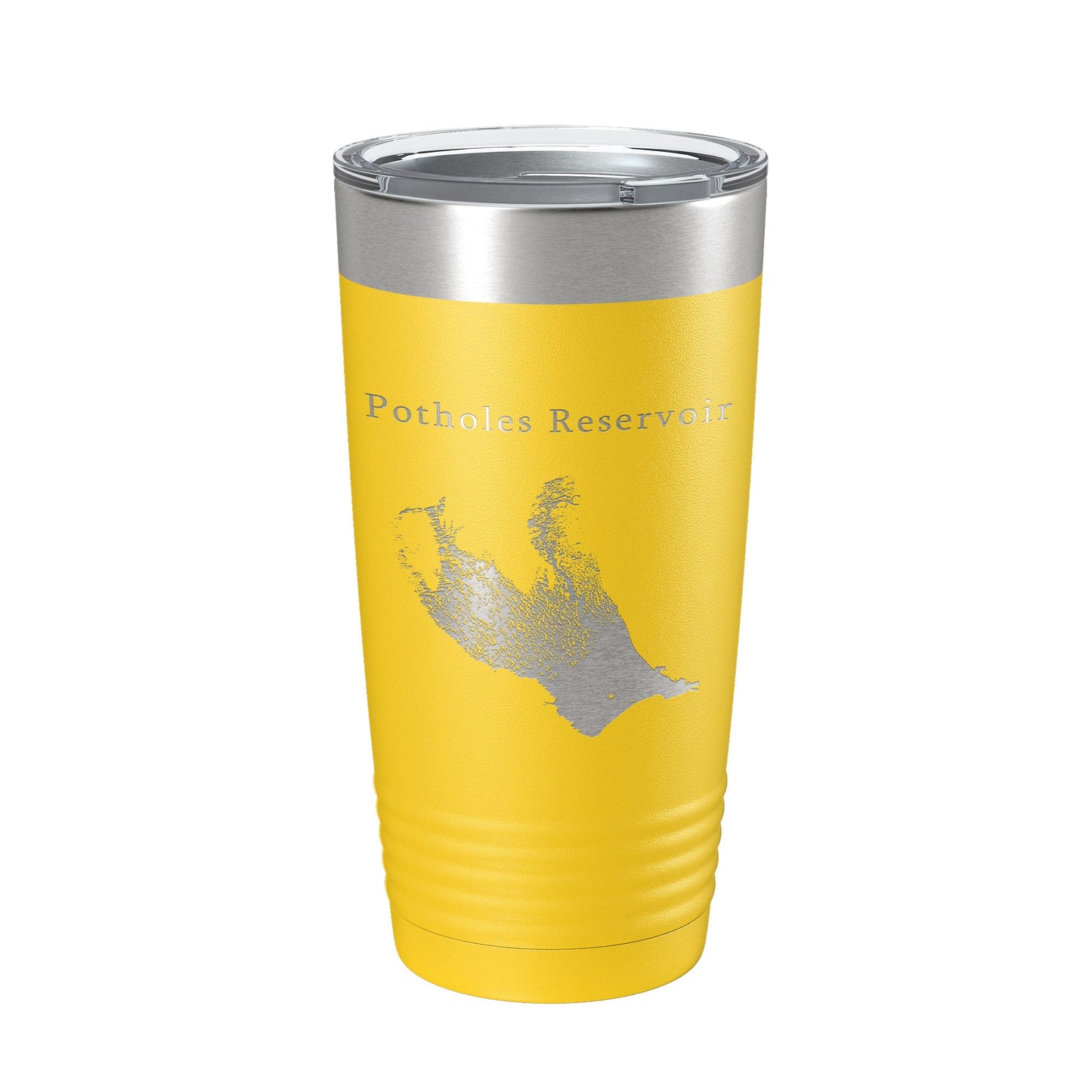 Potholes Reservoir Tumbler Lake Map Travel Mug Insulated Laser Engraved Coffee Cup Washington 20 oz-19