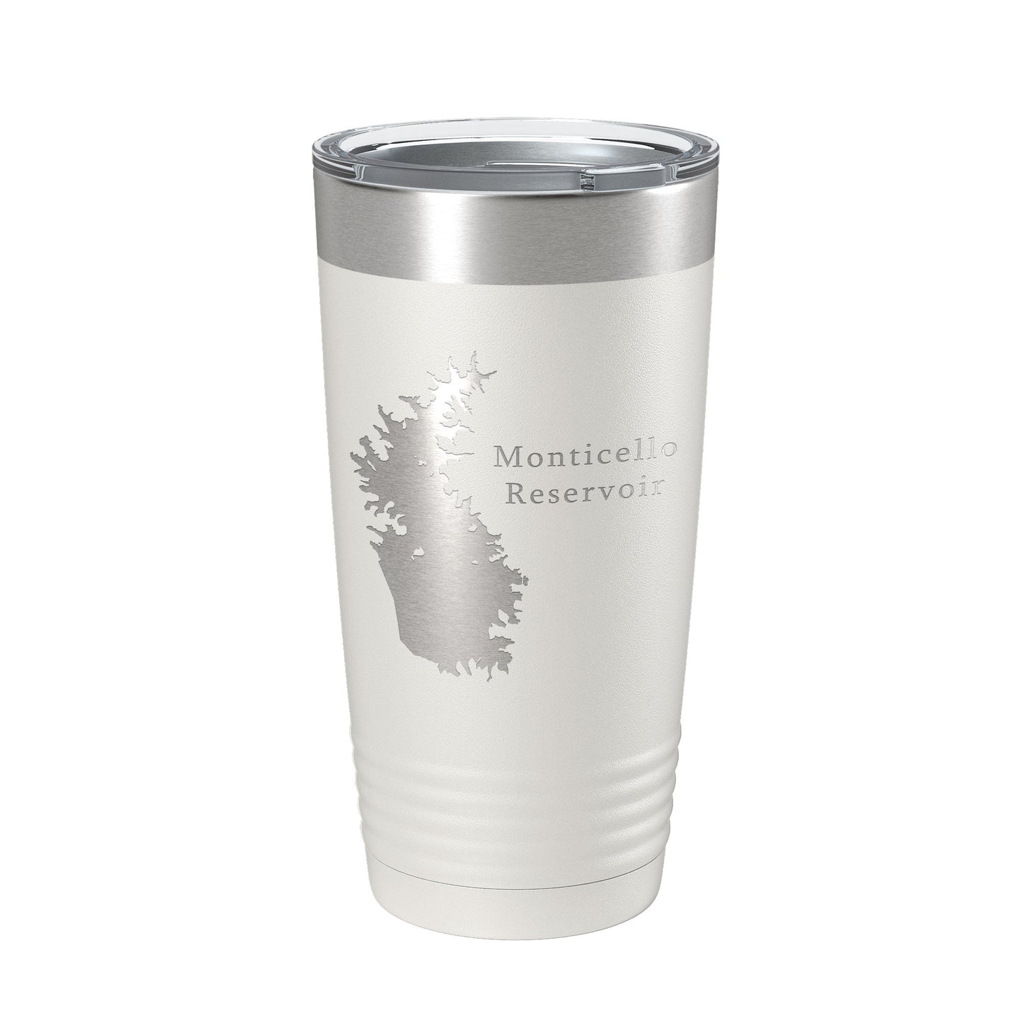 Monticello Reservoir Tumbler Lake Map Travel Mug Insulated Laser Engraved Coffee Cup South Carolina 20 oz-1