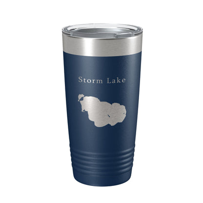 Storm Lake Map Tumbler Travel Mug Insulated Laser Engraved Coffee Cup Iowa 20 oz-8